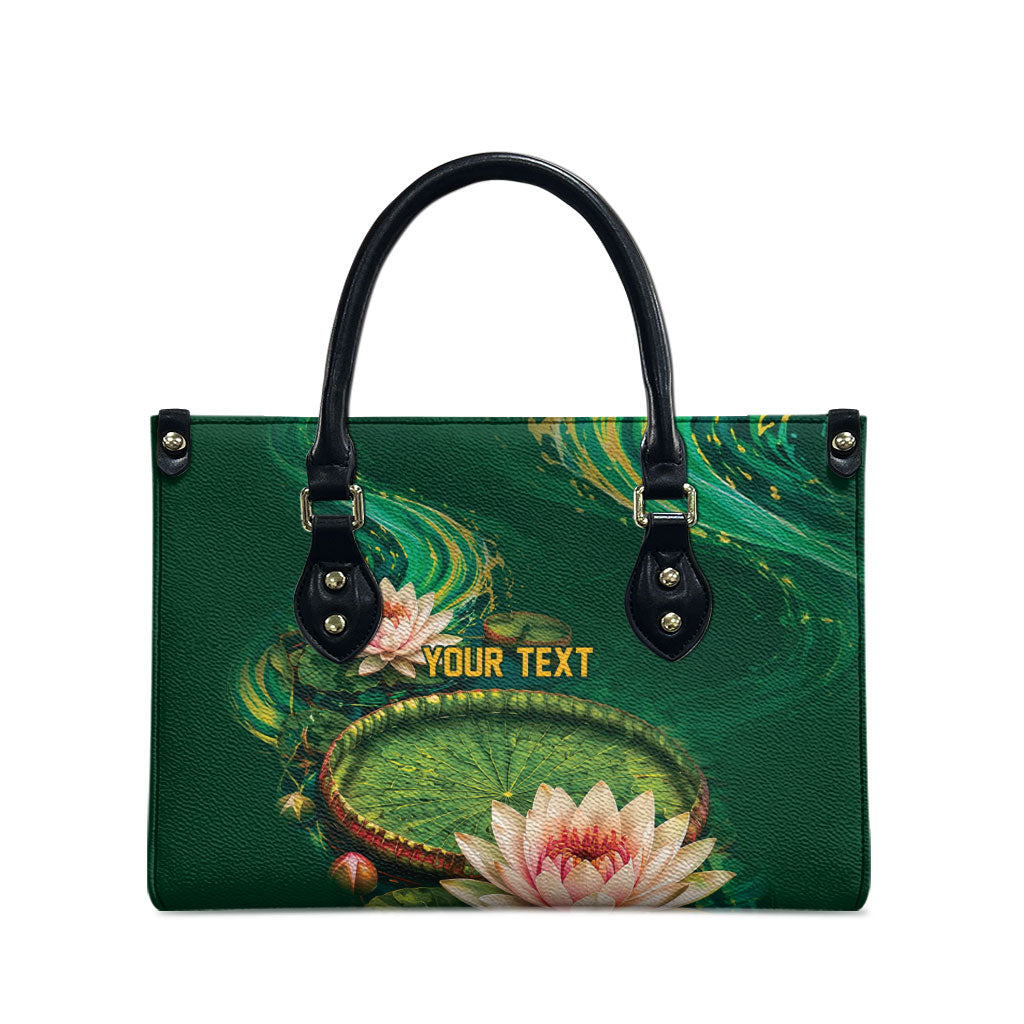 Custom Women’s Cricket Guyana Floral Series Leather Bag Victoria Amazonica Giant Water Lily
