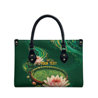 Custom Women’s Cricket Guyana Floral Series Leather Bag Victoria Amazonica Giant Water Lily