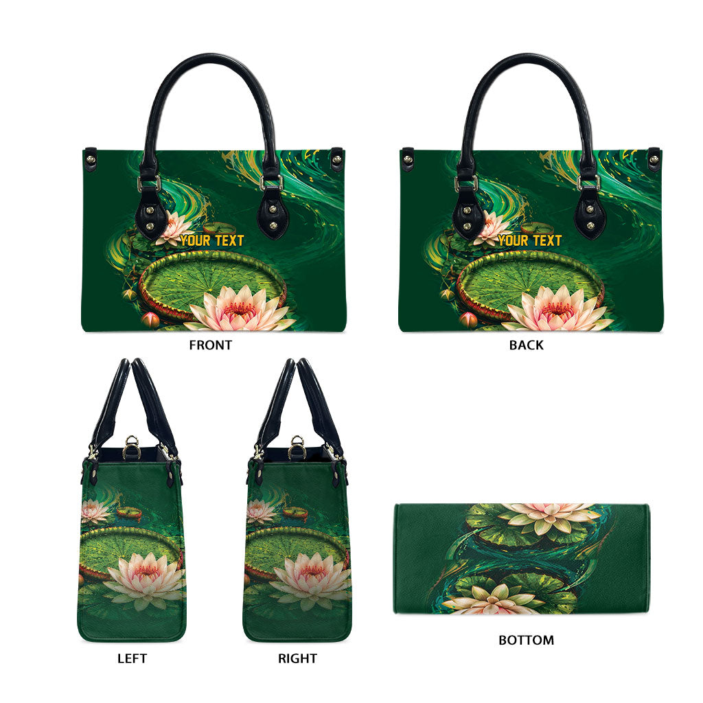 Custom Women’s Cricket Guyana Floral Series Leather Bag Victoria Amazonica Giant Water Lily