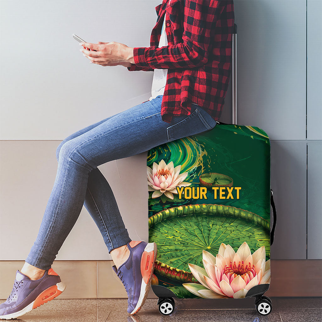 Custom Women’s Cricket Guyana Floral Series Luggage Cover Victoria Amazonica Giant Water Lily