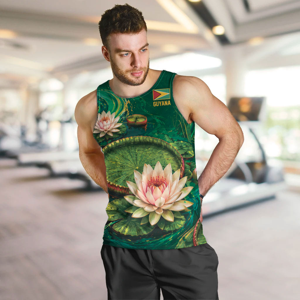Custom Women’s Cricket Guyana Floral Series Men Tank Top Victoria Amazonica Giant Water Lily