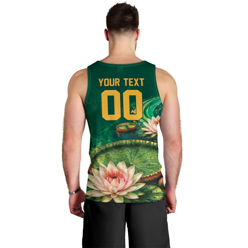 Custom Women’s Cricket Guyana Floral Series Men Tank Top Victoria Amazonica Giant Water Lily