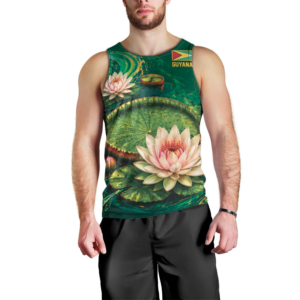 Custom Women’s Cricket Guyana Floral Series Men Tank Top Victoria Amazonica Giant Water Lily