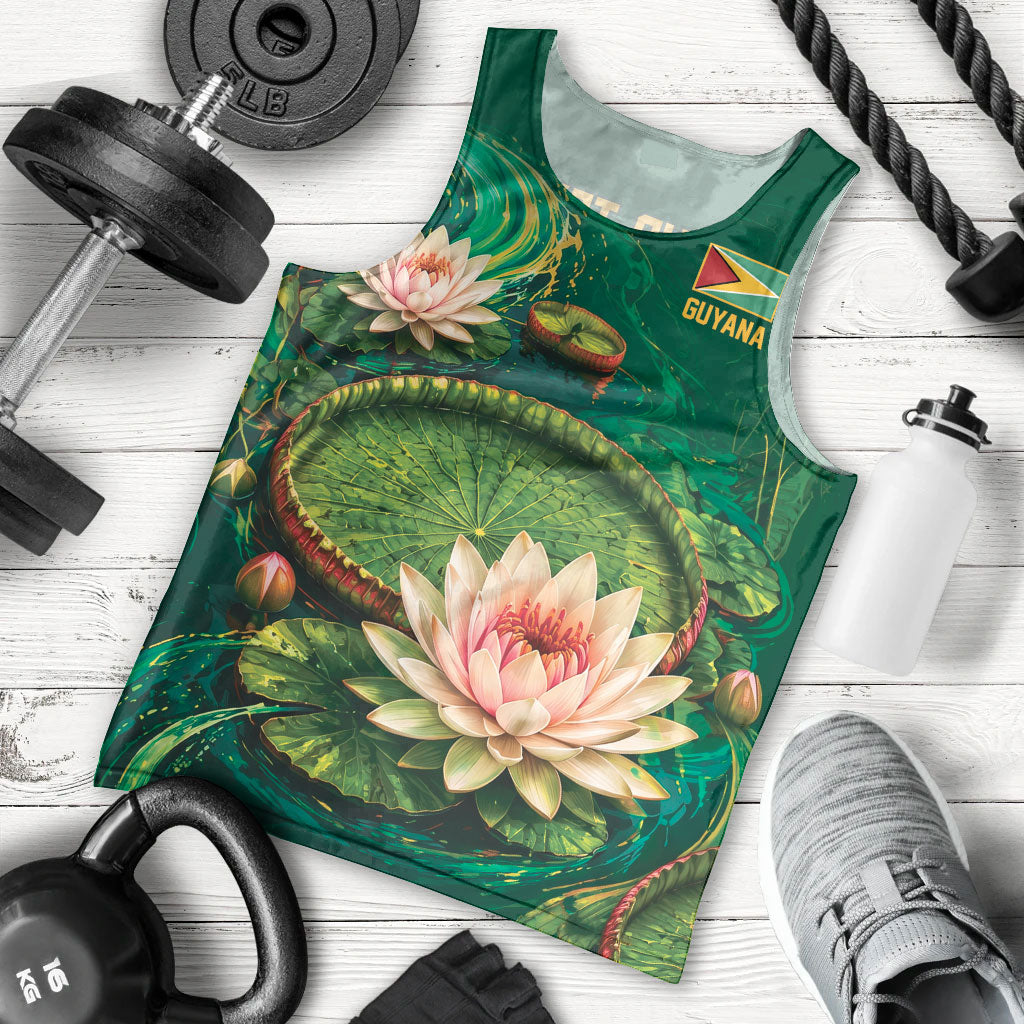 Custom Women’s Cricket Guyana Floral Series Men Tank Top Victoria Amazonica Giant Water Lily