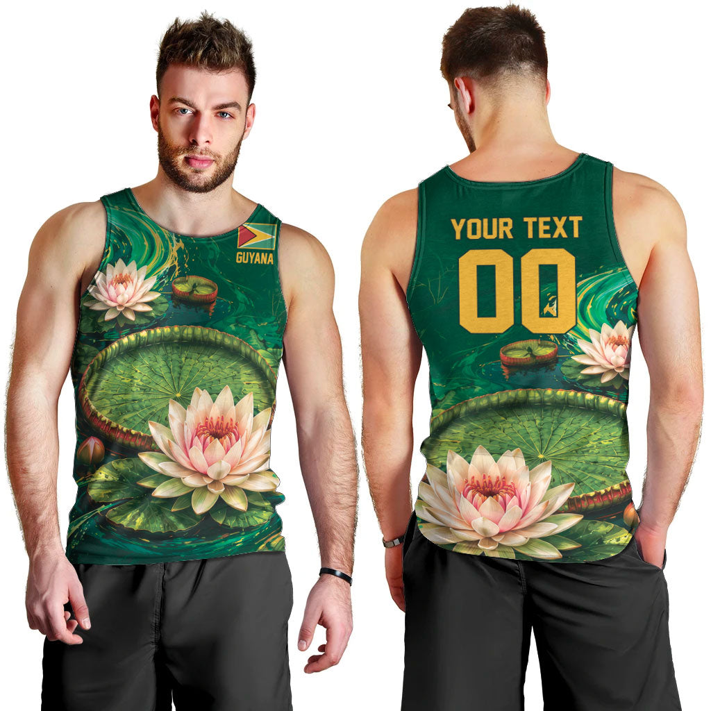 Custom Women’s Cricket Guyana Floral Series Men Tank Top Victoria Amazonica Giant Water Lily
