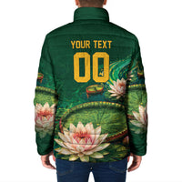 Custom Women’s Cricket Guyana Floral Series Padded Jacket Victoria Amazonica Giant Water Lily