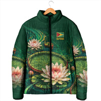 Custom Women’s Cricket Guyana Floral Series Padded Jacket Victoria Amazonica Giant Water Lily