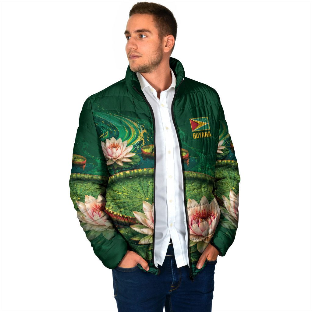 Custom Women’s Cricket Guyana Floral Series Padded Jacket Victoria Amazonica Giant Water Lily