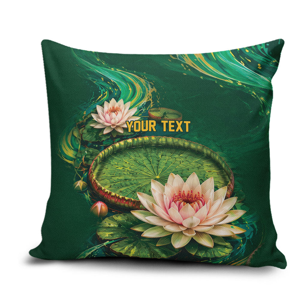 Custom Women’s Cricket Guyana Floral Series Pillow Cover Victoria Amazonica Giant Water Lily