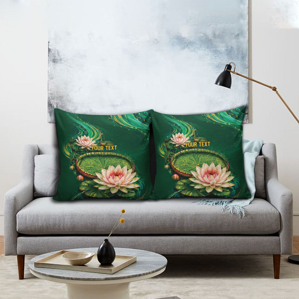 Custom Women’s Cricket Guyana Floral Series Pillow Cover Victoria Amazonica Giant Water Lily