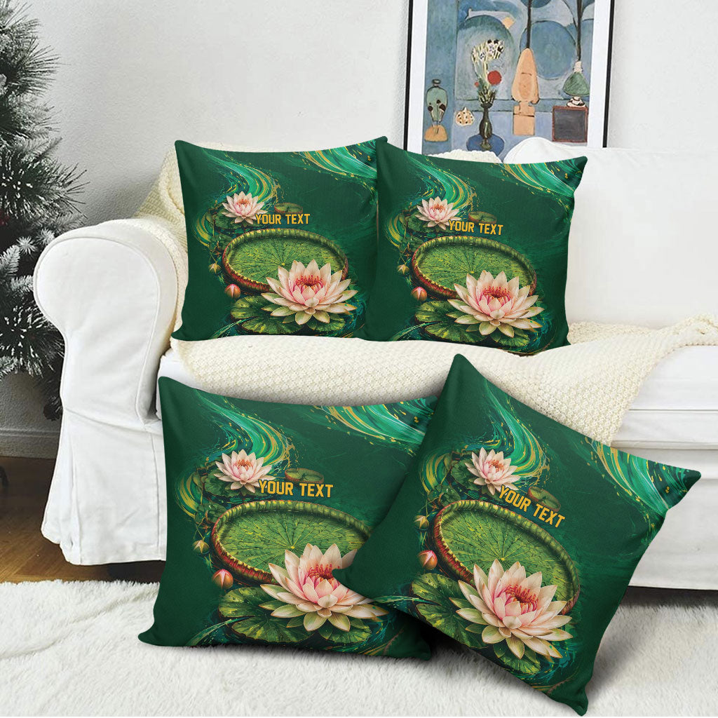 Custom Women’s Cricket Guyana Floral Series Pillow Cover Victoria Amazonica Giant Water Lily