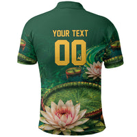 Custom Women’s Cricket Guyana Floral Series Polo Shirt Victoria Amazonica Giant Water Lily