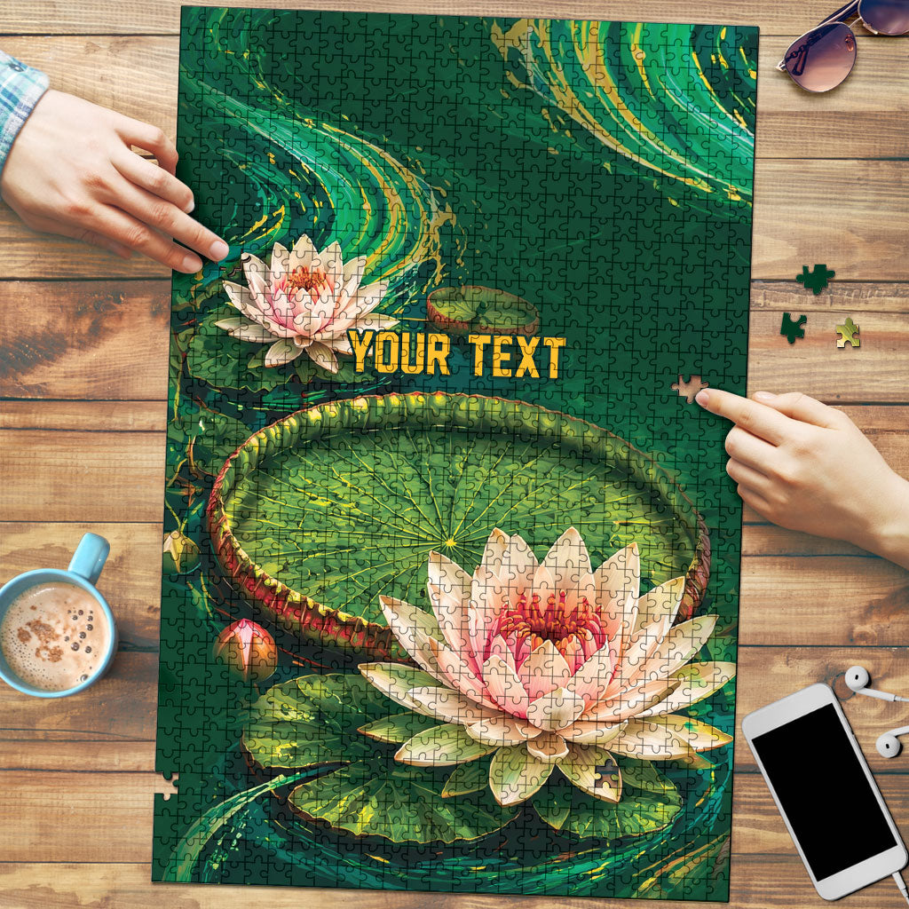 Custom Women’s Cricket Guyana Floral Series Puzzle Victoria Amazonica Giant Water Lily