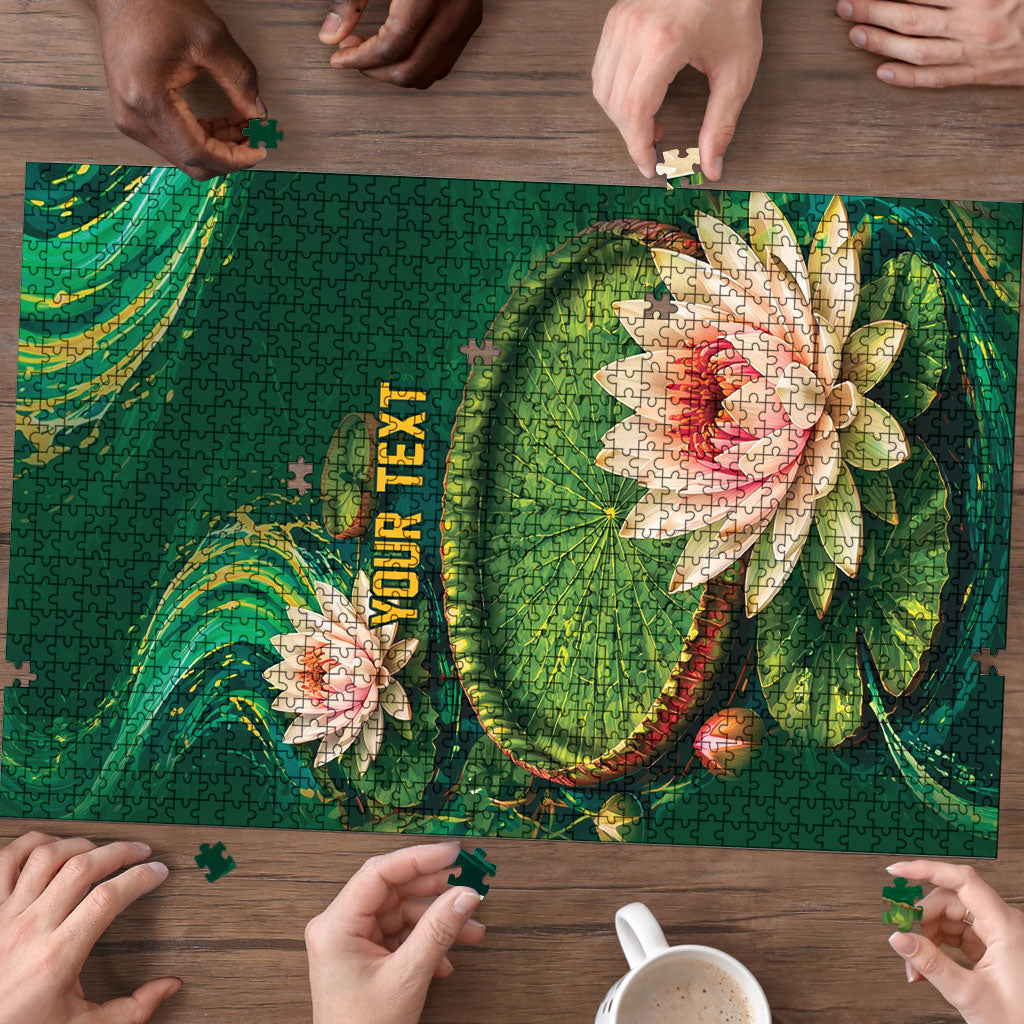 Custom Women’s Cricket Guyana Floral Series Puzzle Victoria Amazonica Giant Water Lily