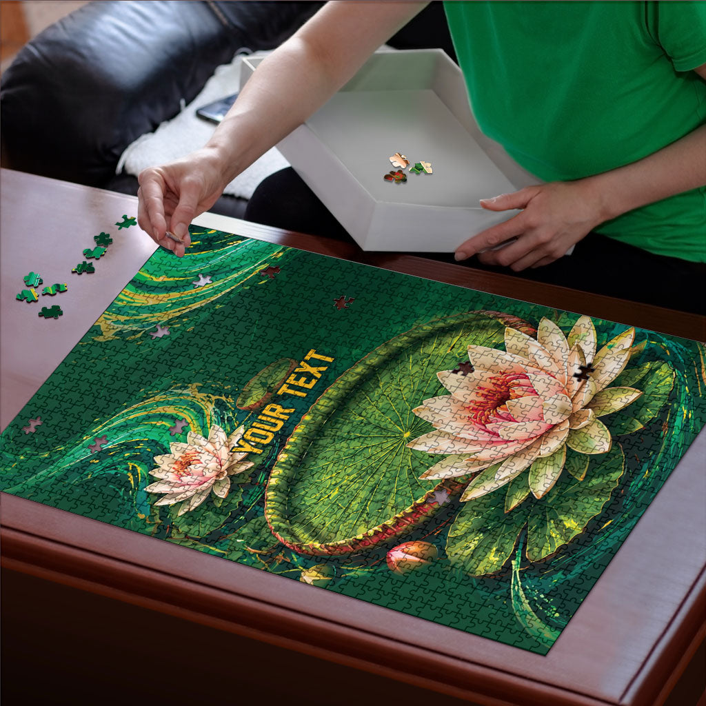 Custom Women’s Cricket Guyana Floral Series Puzzle Victoria Amazonica Giant Water Lily