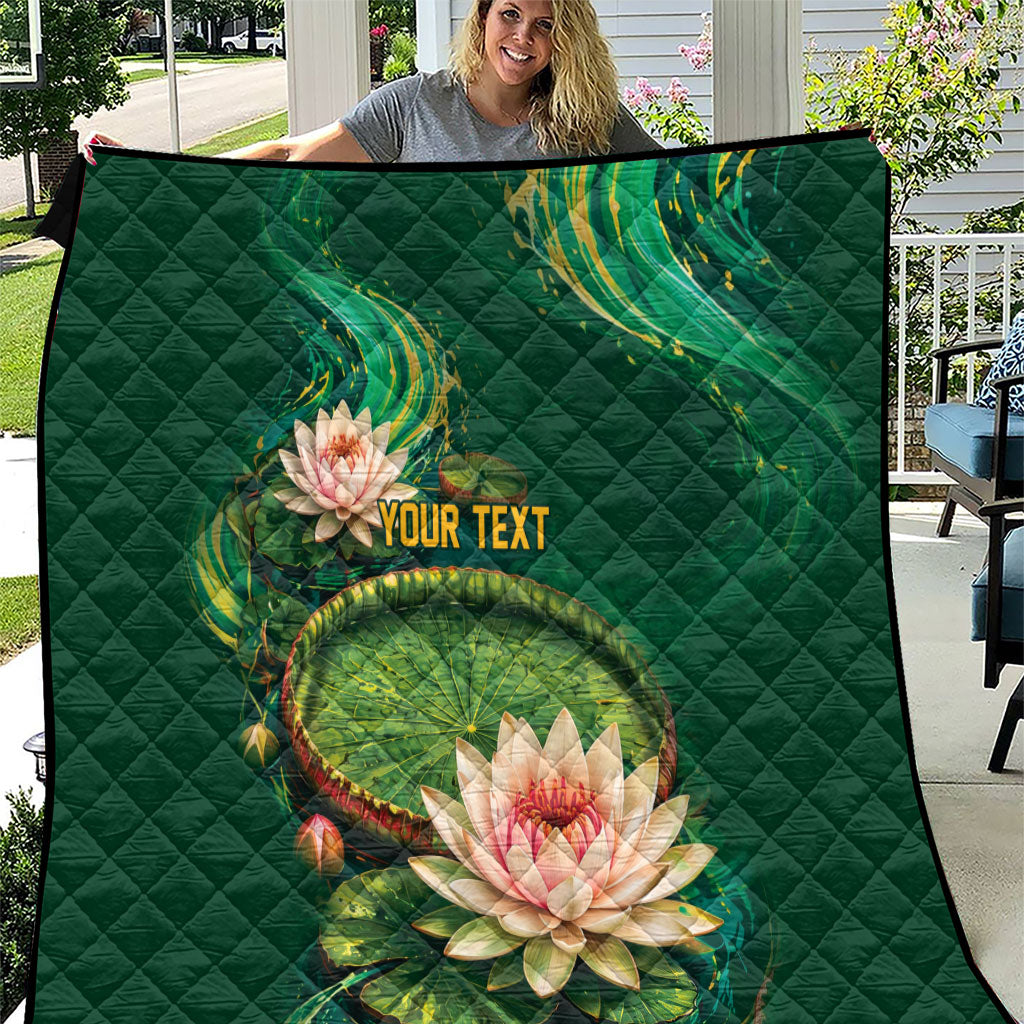 Custom Women’s Cricket Guyana Floral Series Quilt Victoria Amazonica Giant Water Lily
