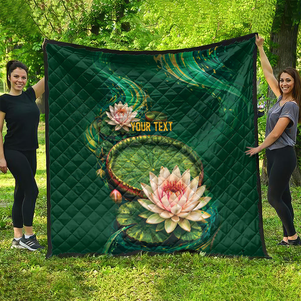 Custom Women’s Cricket Guyana Floral Series Quilt Victoria Amazonica Giant Water Lily