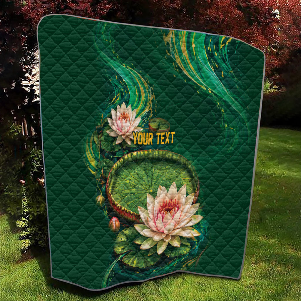 Custom Women’s Cricket Guyana Floral Series Quilt Victoria Amazonica Giant Water Lily