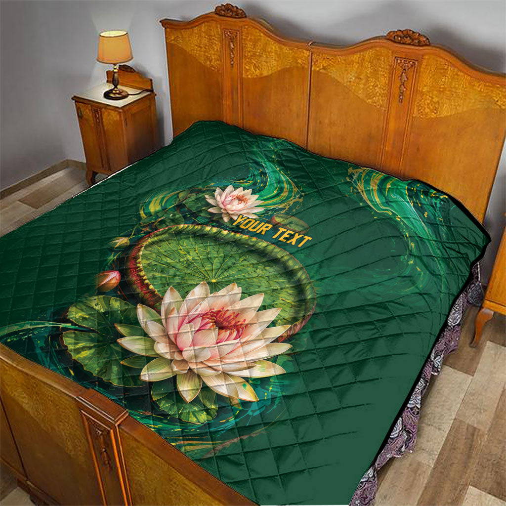 Custom Women’s Cricket Guyana Floral Series Quilt Victoria Amazonica Giant Water Lily