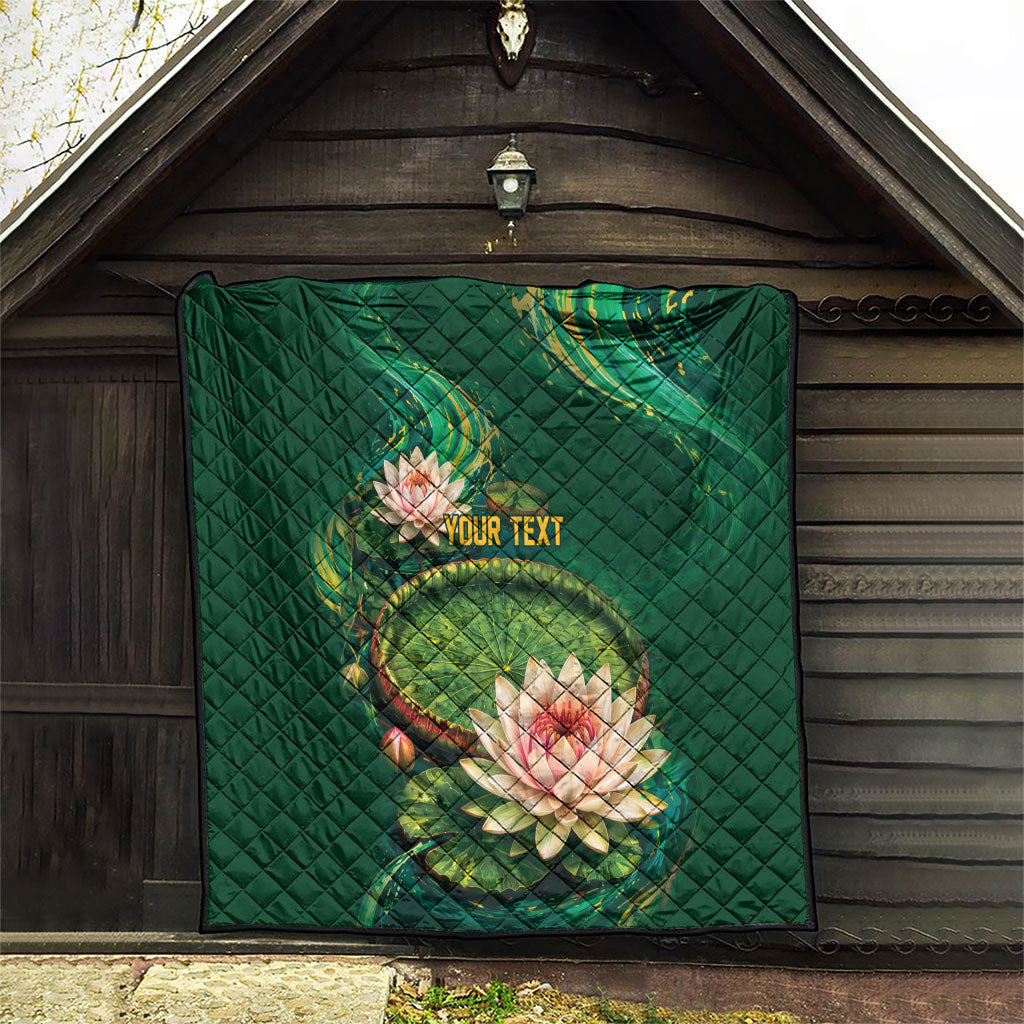 Custom Women’s Cricket Guyana Floral Series Quilt Victoria Amazonica Giant Water Lily