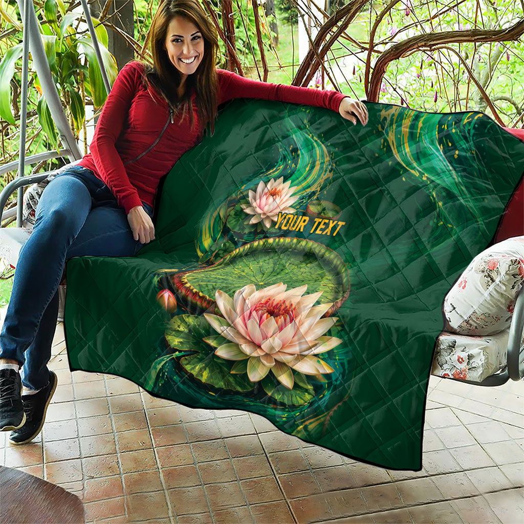 Custom Women’s Cricket Guyana Floral Series Quilt Victoria Amazonica Giant Water Lily