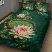 Custom Women’s Cricket Guyana Floral Series Quilt Bed Set Victoria Amazonica Giant Water Lily