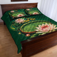 Custom Women’s Cricket Guyana Floral Series Quilt Bed Set Victoria Amazonica Giant Water Lily