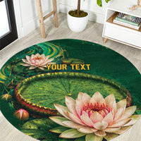 Custom Women’s Cricket Guyana Floral Series Round Carpet Victoria Amazonica Giant Water Lily