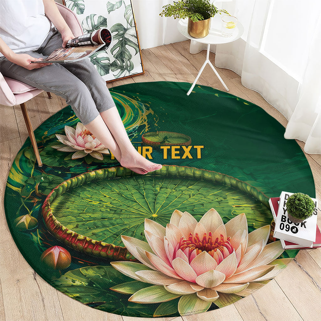 Custom Women’s Cricket Guyana Floral Series Round Carpet Victoria Amazonica Giant Water Lily