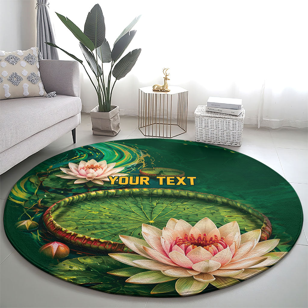 Custom Women’s Cricket Guyana Floral Series Round Carpet Victoria Amazonica Giant Water Lily