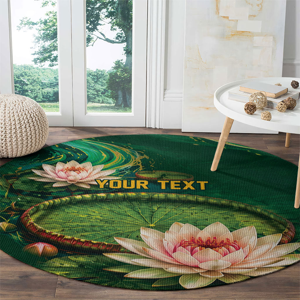 Custom Women’s Cricket Guyana Floral Series Round Carpet Victoria Amazonica Giant Water Lily