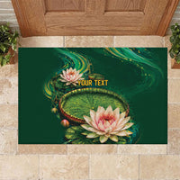 Custom Women’s Cricket Guyana Floral Series Rubber Doormat Victoria Amazonica Giant Water Lily