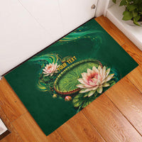Custom Women’s Cricket Guyana Floral Series Rubber Doormat Victoria Amazonica Giant Water Lily