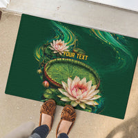 Custom Women’s Cricket Guyana Floral Series Rubber Doormat Victoria Amazonica Giant Water Lily
