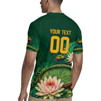 Custom Women’s Cricket Guyana Floral Series Rugby Jersey Victoria Amazonica Giant Water Lily
