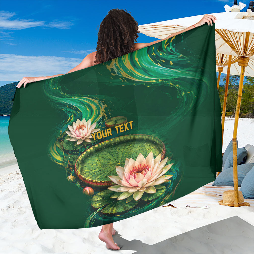 Custom Women’s Cricket Guyana Floral Series Sarong Victoria Amazonica Giant Water Lily