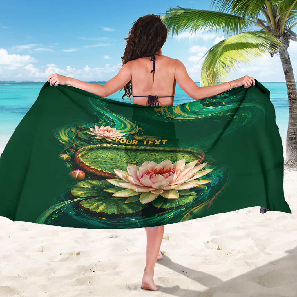 Custom Women’s Cricket Guyana Floral Series Sarong Victoria Amazonica Giant Water Lily