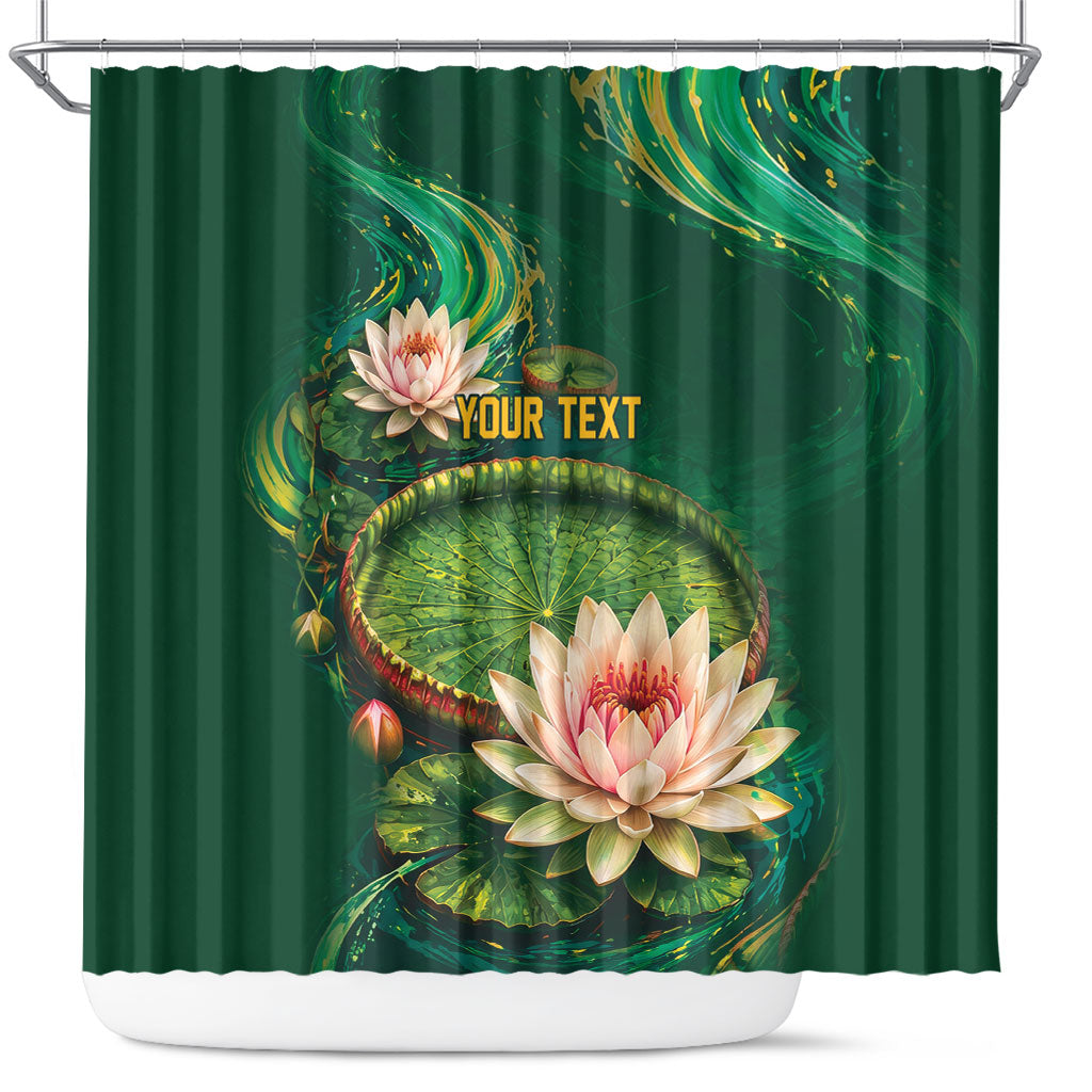 Custom Women’s Cricket Guyana Floral Series Shower Curtain Victoria Amazonica Giant Water Lily