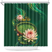 Custom Women’s Cricket Guyana Floral Series Shower Curtain Victoria Amazonica Giant Water Lily