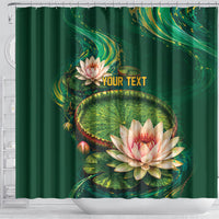 Custom Women’s Cricket Guyana Floral Series Shower Curtain Victoria Amazonica Giant Water Lily