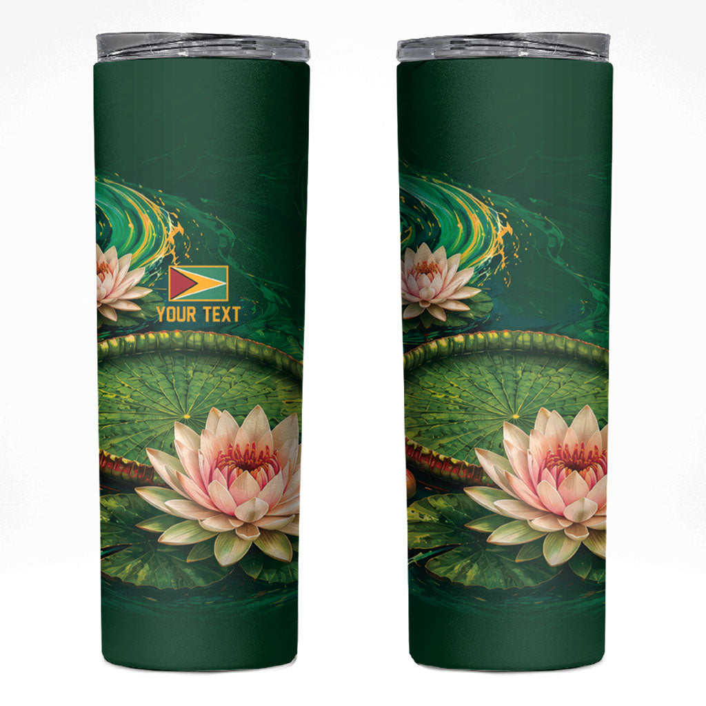 Custom Women’s Cricket Guyana Floral Series Skinny Tumbler Victoria Amazonica Giant Water Lily