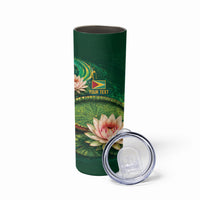 Custom Women’s Cricket Guyana Floral Series Skinny Tumbler Victoria Amazonica Giant Water Lily