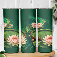 Custom Women’s Cricket Guyana Floral Series Skinny Tumbler Victoria Amazonica Giant Water Lily