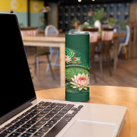 Custom Women’s Cricket Guyana Floral Series Skinny Tumbler Victoria Amazonica Giant Water Lily