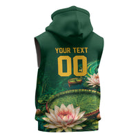 Custom Women’s Cricket Guyana Floral Series Sleeveless Zip Hoodie Victoria Amazonica Giant Water Lily