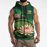 Custom Women’s Cricket Guyana Floral Series Sleeveless Zip Hoodie Victoria Amazonica Giant Water Lily