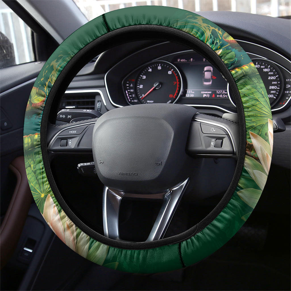 Women’s Cricket Guyana Floral Series Steering Wheel Cover Victoria Amazonica Giant Water Lily