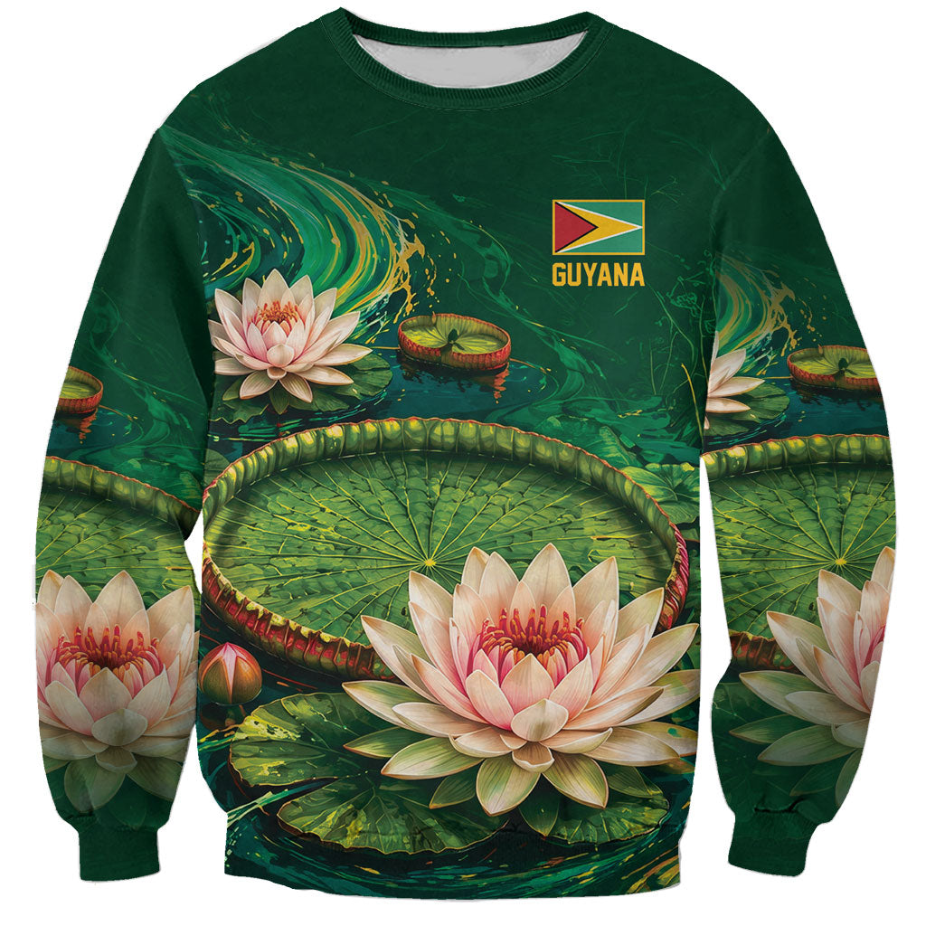 Custom Women’s Cricket Guyana Floral Series Sweatshirt Victoria Amazonica Giant Water Lily