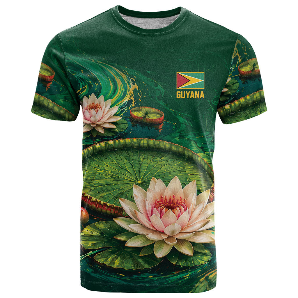 Custom Women’s Cricket Guyana Floral Series T Shirt Victoria Amazonica Giant Water Lily