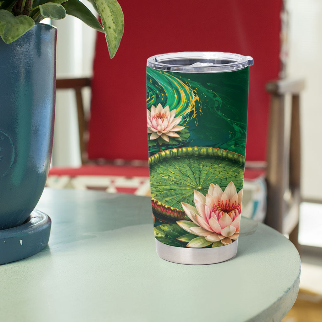 Custom Women’s Cricket Guyana Floral Series Tumbler Cup Victoria Amazonica Giant Water Lily
